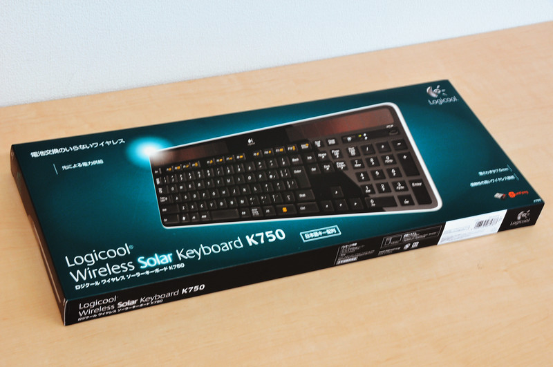 電池不要！Logicool K750r 超薄型 ワイヤレスソーラーキーボード