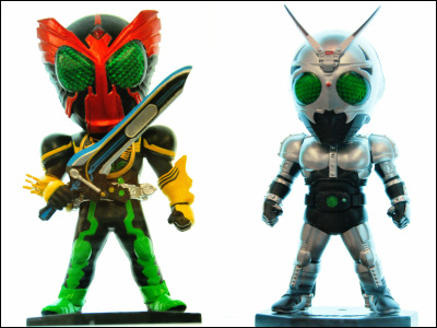 仮面ライダーのコレクションフィギュアに昭和ライダーも登場 1号からオーズまで歴代ライダーが勢ぞろい Gigazine