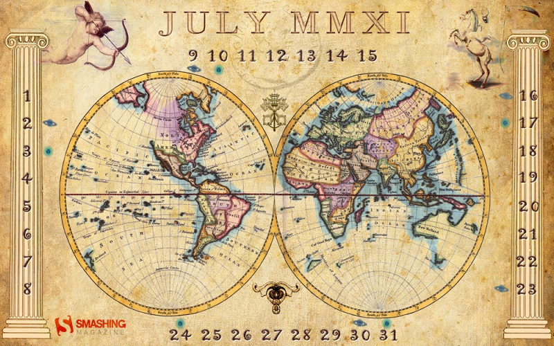 自由な発想でデザインされた2011年7月のカレンダーにもなる22枚の壁紙 Gigazine