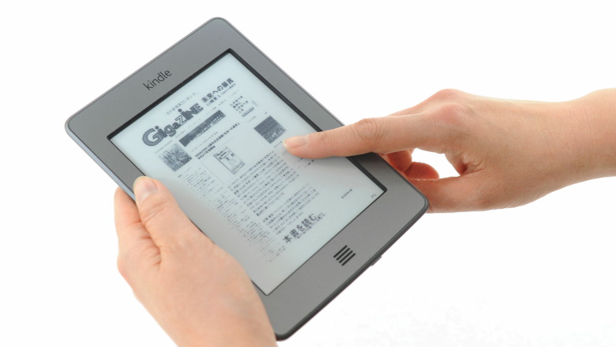 Amazonのタッチ操作可能な電子書籍リーダー Kindle Touch を使ってみた Gigazine