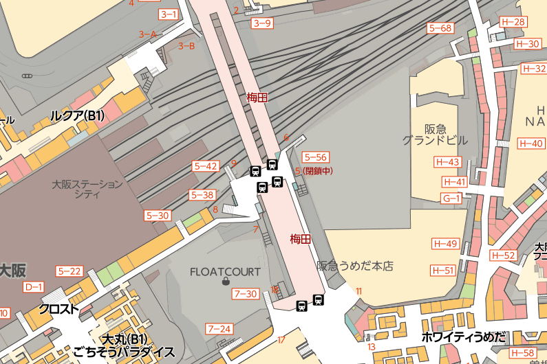 大阪梅田地下迷宮などを攻略する助けになる地図 大阪らくらく乗換マップ Gigazine