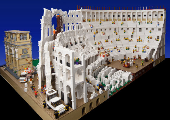 コロッセオの過去と現在をレゴで再現した「LEGO Colosseum」 - GIGAZINE