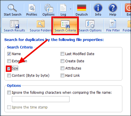 alldup file finder 0 folders 0 file search