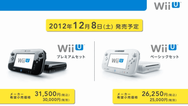 Wii U」は12月8日発売予定で価格はベーシックが2万6500円、プレミアム