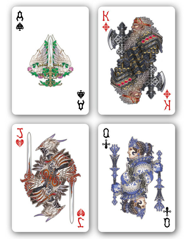 正統派ファンタジーrpgのような雰囲気でデザインされたトランプ Medusa Playing Cards Gigazine