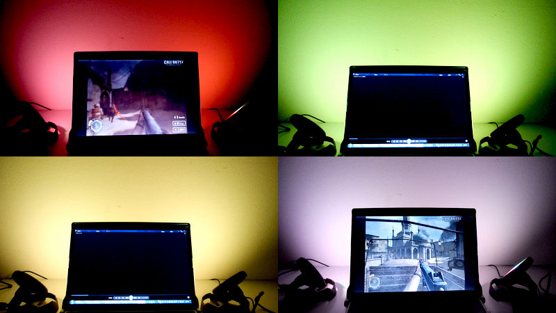 ゲームや音楽に合わせて部屋の壁の色を次々と変化させる サイボーグ Ambx ゲーミングライト を実際に使ってみた Gigazine