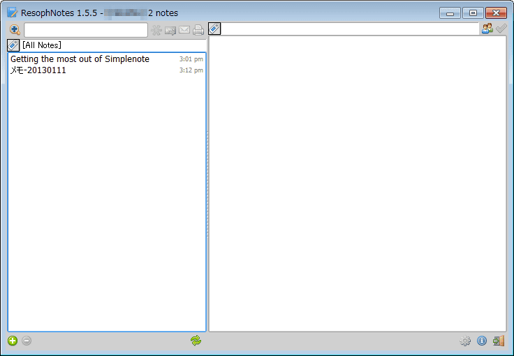 Simplenoteと同期するメモ帳をwindowsで使えるフリーソフト Resophnotes Gigazine