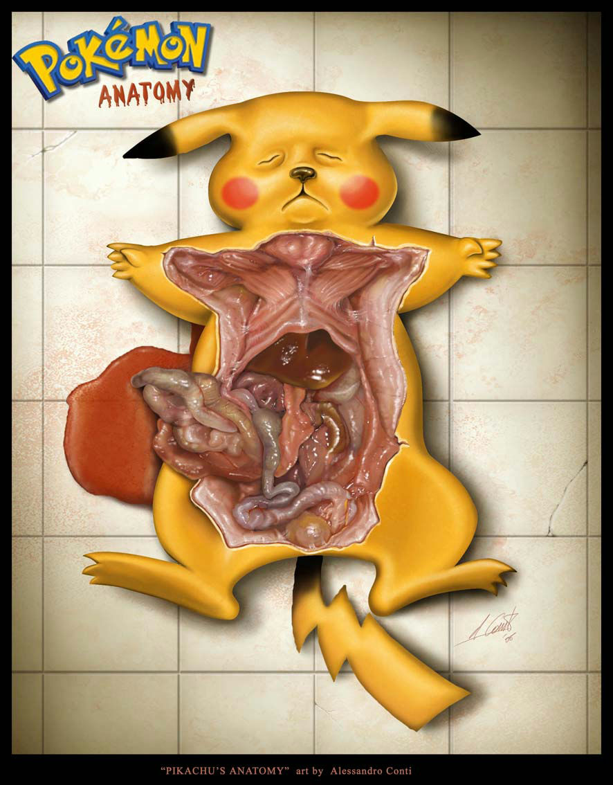 ディズニーキャラクターたちの解剖図を描いた Inhuman Anatomy シリーズ Gigazine