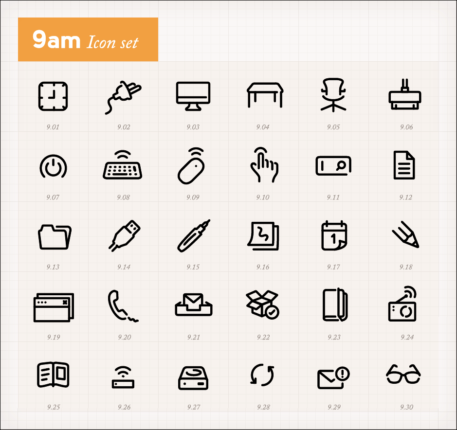 朝起きてから1分ごとの時間をアイコンで表示していくプロジェクト Icons By Hour Gigazine