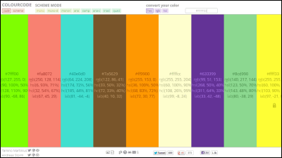 カラーコード カラースキームを簡単にサクサク作成できる Colourco De Gigazine