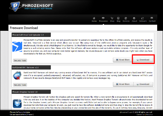 phrozen virustotal uploader