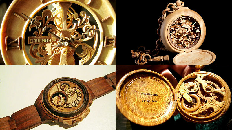 歯車や針まで木材で作ったすさまじく繊細なハンドメイドの時計シリーズ Danevych Watch Gigazine