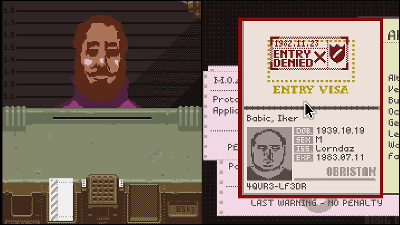 Papers, Please marks 10th anniversary with official Game & Watch style  demake