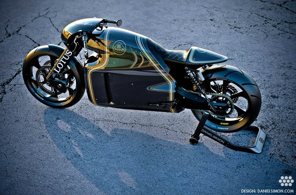 ロータス初の2輪車は映画 トロン から出てきたようなハイパーバイク C 01 Gigazine