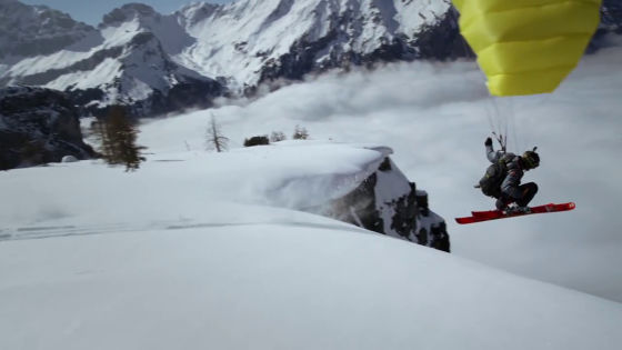 超高所をベースジャンプ スキーで並走するエクストリーム集団のムービーが壮絶 Gigazine