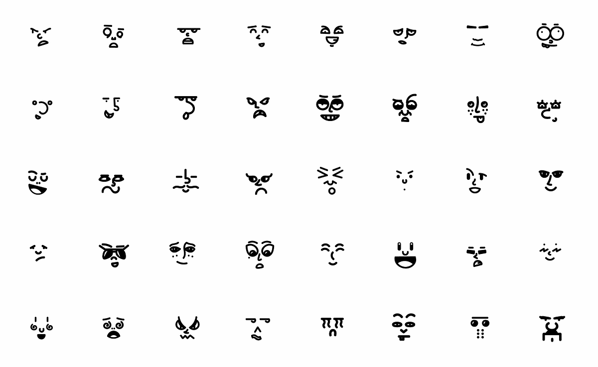 無料 商用利用可能で300万通り以上の表情を作り出せる顔アイコン素材 Emoticons Gigazine