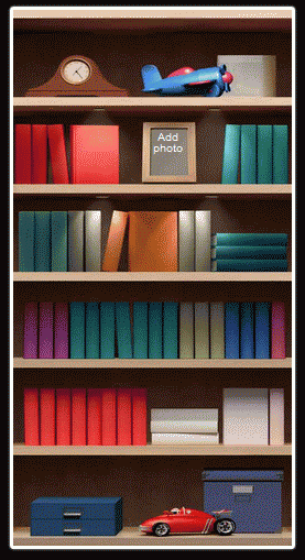 本棚をペラペラの平面にして中身はスマホなどで読めるようにする壁紙 Biblioteca Digitală Tapet Gigazine