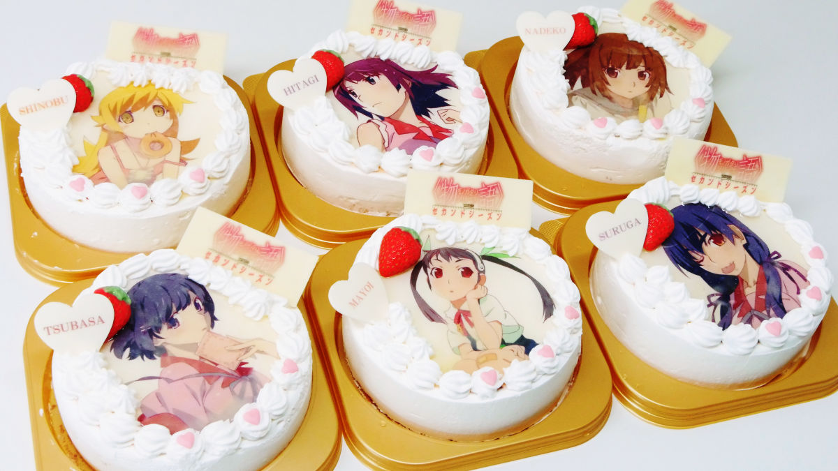 花物語 の放送開始を記念して発売されるすさまじい完成度のキャラクターケーキ全6種 Gigazine