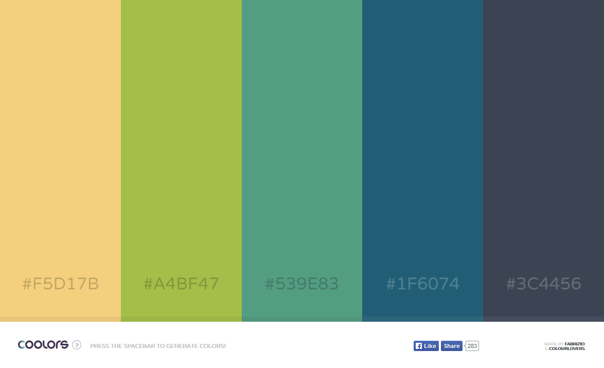 automatically generate color palette from image