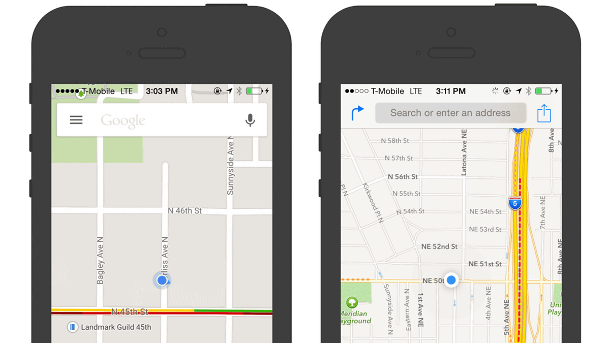 Appleとgoogleのマップアプリに見るuxデザイン思想の違いを徹底比較 Gigazine