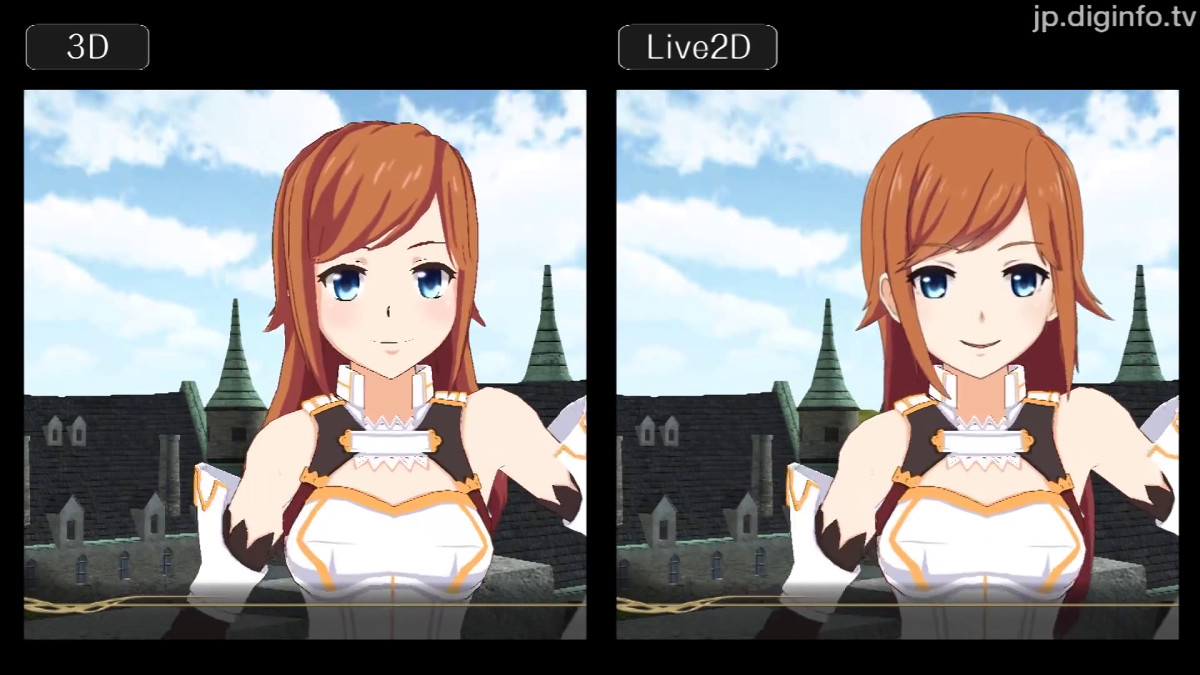 2次元キャラを2dのまま3d空間上で立体的に360度動かせる Live2d