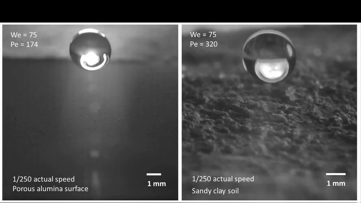 雨上がりに発生する独特のにおいの原因をハイスピードカメラで水滴を観察することで科学的に解明 Gigazine
