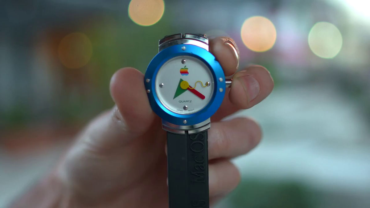 公式日本 レア 90s Apple Watch アップル ノベルティMacOS 腕時計 - 時計