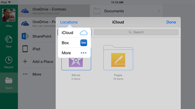 Word Excel Powerpointといったofficeアプリからicloud上のファイルを閲覧 編集 保存可能に Gigazine