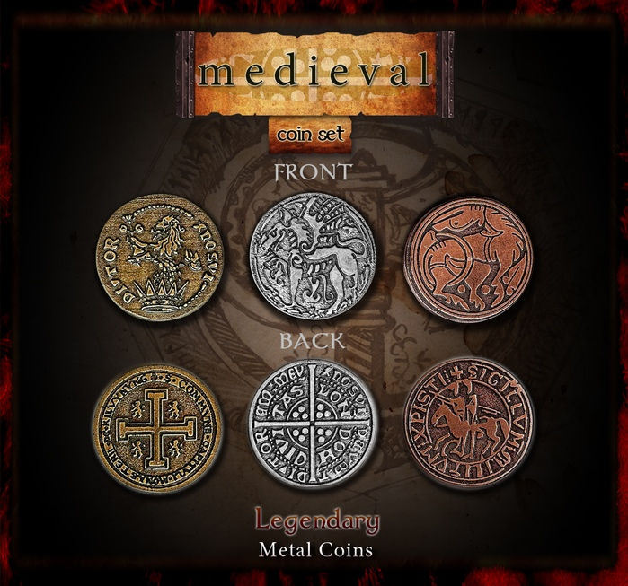 ファンタジーやRPGの世界で実在しそうな11種類の金属製コインセット「Legendary Metal Coins」 - GIGAZINE