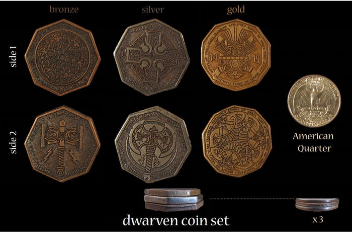 ファンタジーやRPGの世界で実在しそうな11種類の金属製コインセット「Legendary Metal Coins」 - GIGAZINE