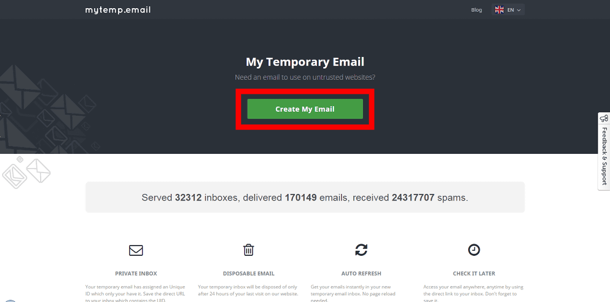 無料で使い捨てメールアドレスをワンクリックでゲットでき無数のアドレス追加や独自ドメインにも対応する Mytemp Email Gigazine