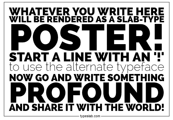文字を入力するだけで自動でレイアウトしてポスター画像を作成可能な Typeslab Gigazine