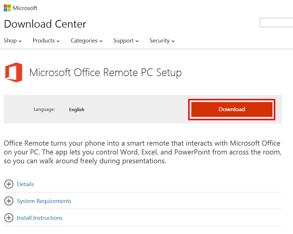 Microsoft official application 