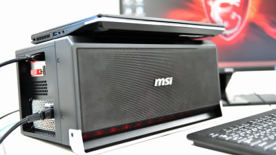 フルサイズグラボ外付け一体型pcやメカニカルキーボード搭載ノートpcなど ゲームと言えばmsi を印象づけるmsiブース Gigazine