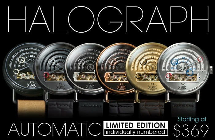 レトロな見た目と数字だらけの文字盤が奇妙な電池不要の腕時計「HALOGRAPH」 - GIGAZINE