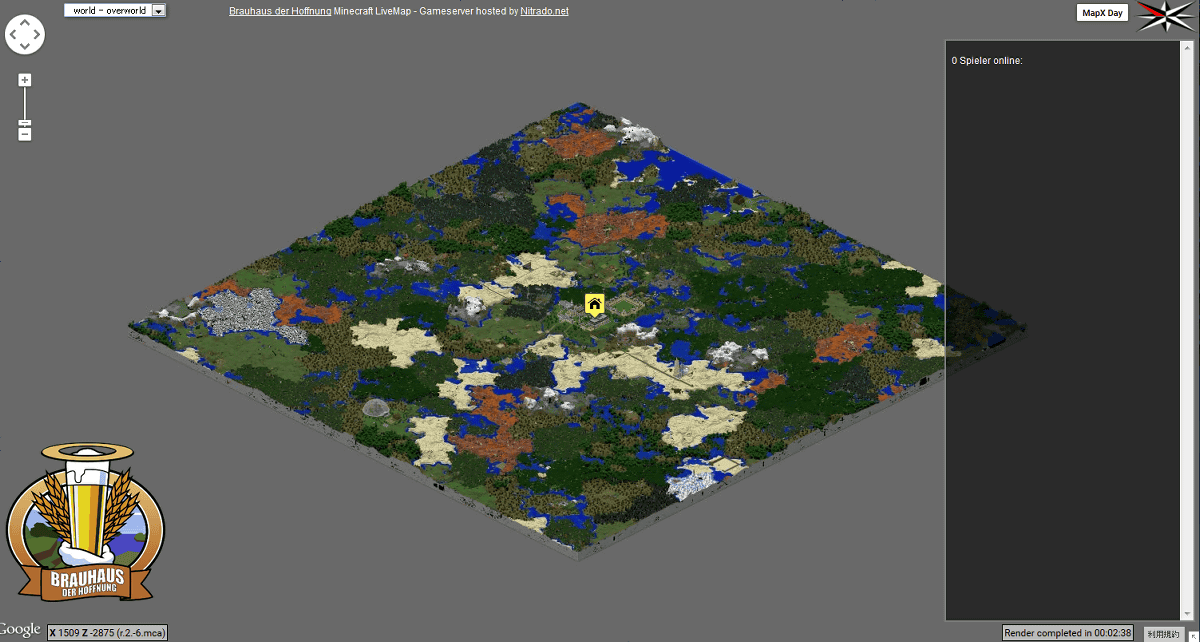 マインクラフトをgoogleマップっぽく表示できるツール The Minecraft Overviewer Gigazine