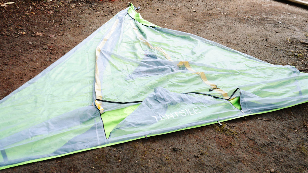 ハンモックのゆらゆら感とテントの居住性を両立した空中に張るテント「テントサイル」でキャンプしてみた - GIGAZINE