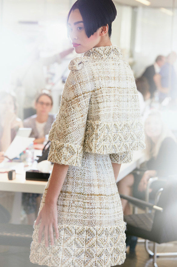 Karl Lagerfeld Presents 3D Printed Chanel Suit at Paris Fashion Week