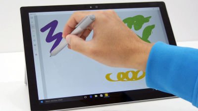 紙に描く感覚でディスプレイに絵を描ける新型 Surfaceペン でお絵かきしてみた Gigazine