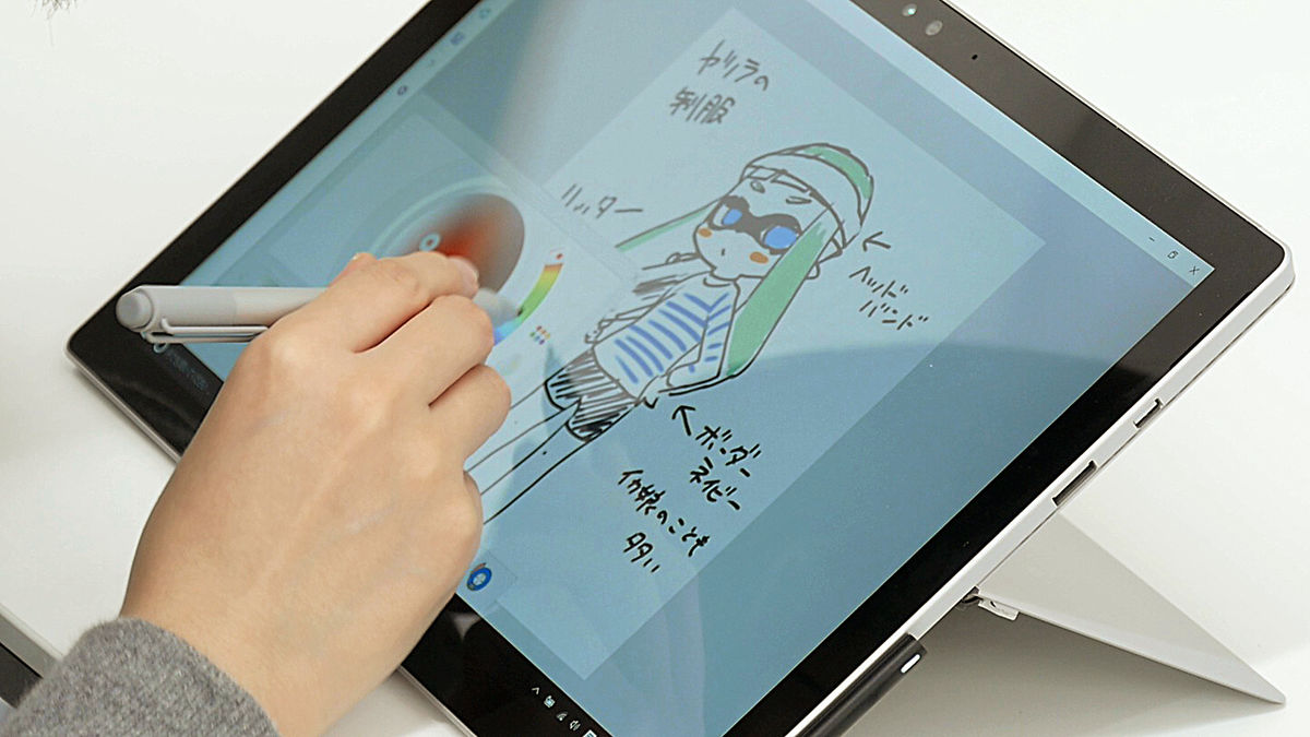 紙に描く感覚でディスプレイに絵を描ける新型 Surfaceペン でお絵かきしてみた Gigazine