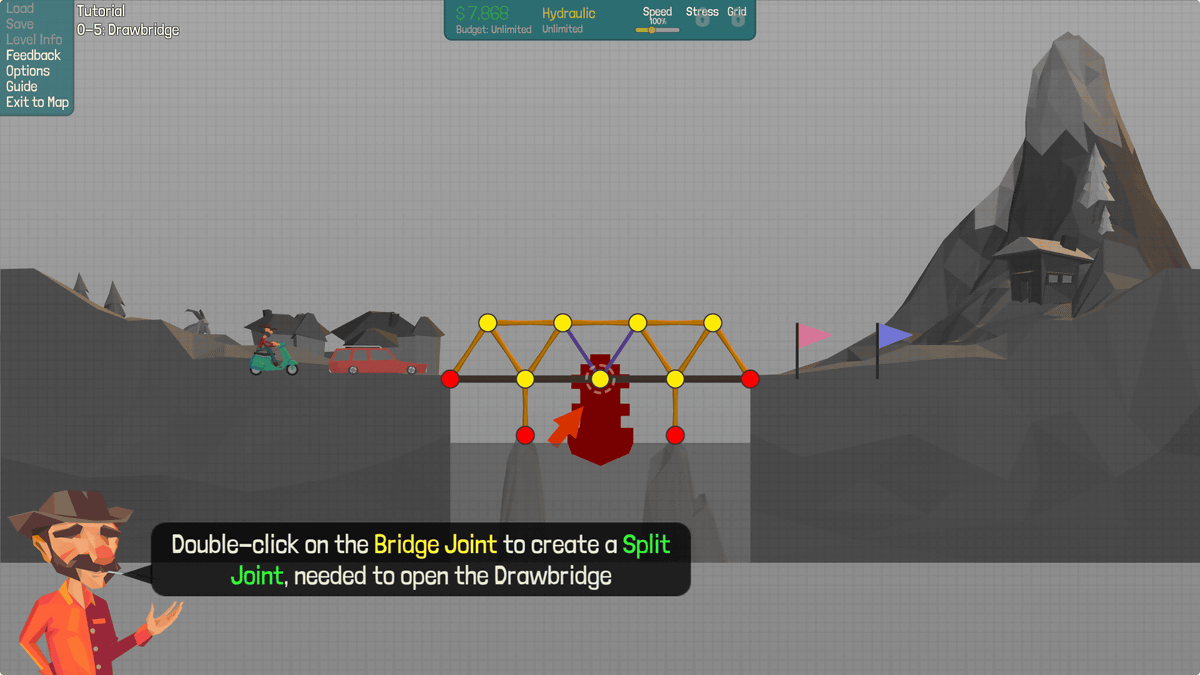パズルのように強度 バランスに気をつけて橋を架けるゲーム Poly Bridge Gigazine