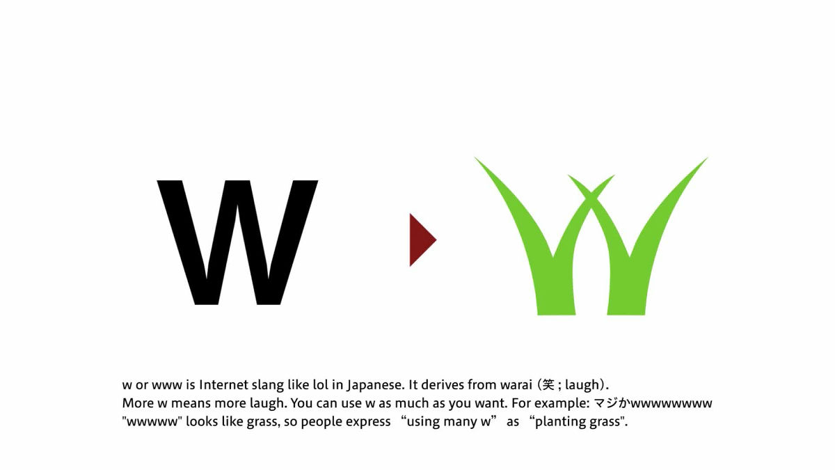 About Japan's Internet slang wand草(meaning laugh) — Steemit