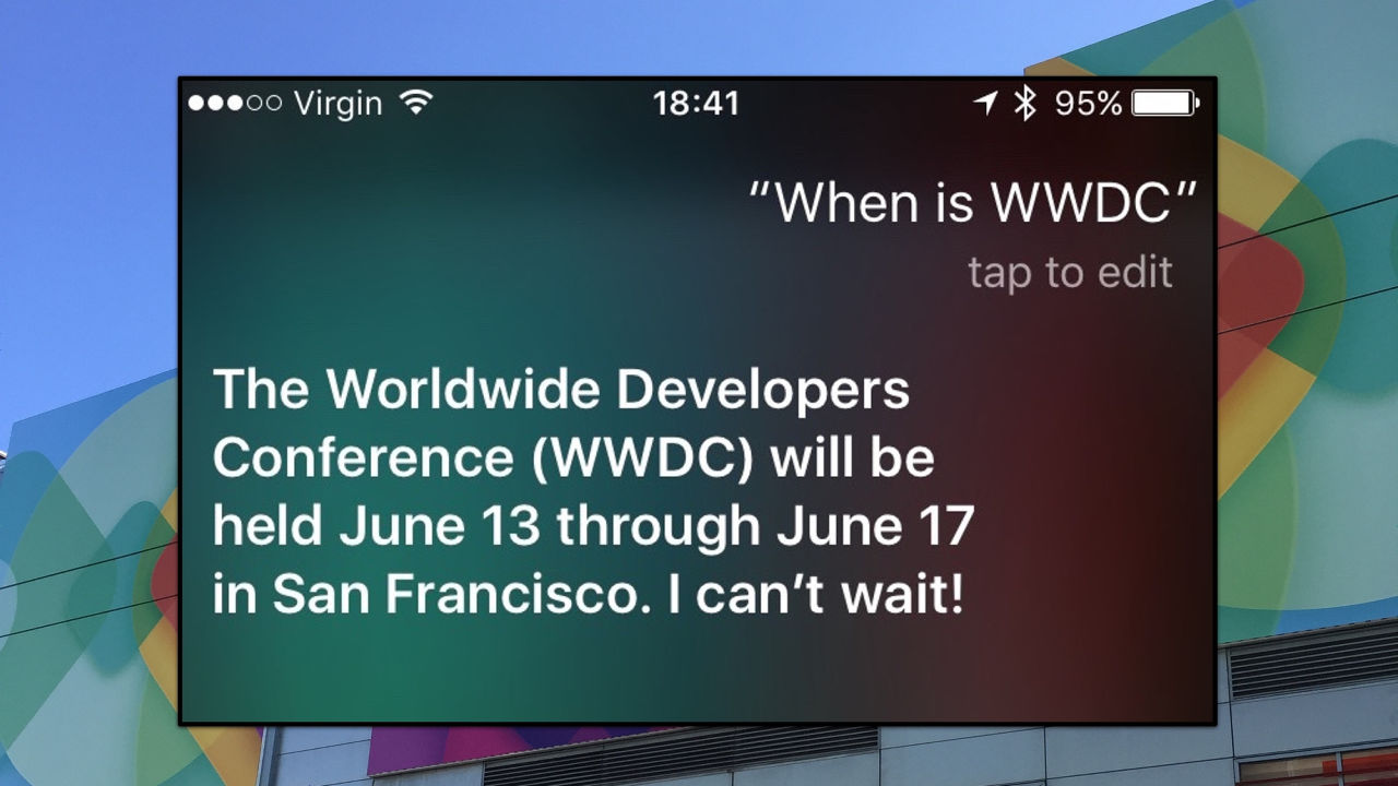 Siriがappleの開発者イベント Wwdc16 の開催時期をバラす Gigazine