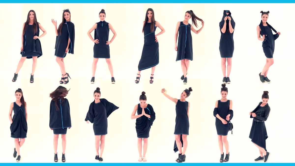 たった1着で100パターンのドレスに変形できる Omnia Gigazine