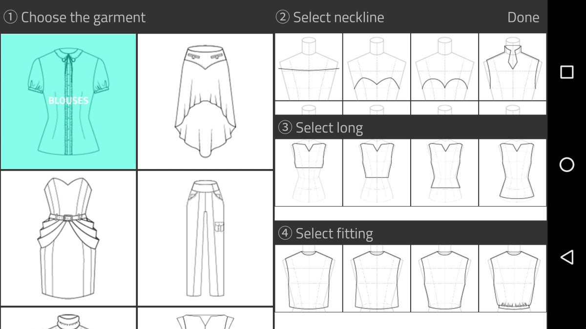 タップするだけで1000通り以上の服をデザインできて衣装のアイデアを練る時に最適な Fashion Design Flat Sketch レビュー Gigazine