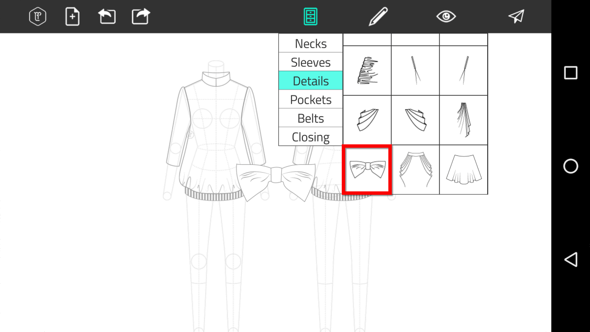 タップするだけで1000通り以上の服をデザインできて衣装のアイデアを練る時に最適な Fashion Design Flat Sketch レビュー Gigazine