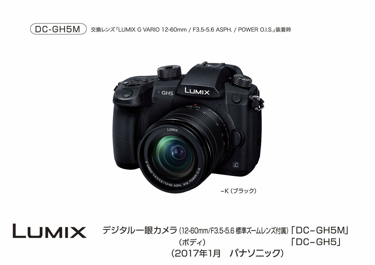 世界初4K60p動画撮影が可能なハイエンドミラーレス「LUMIX DC-GH5」を