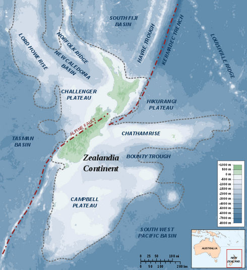 オーストラリアの東に隠されていた大陸 ジーランディア を裏付ける科学的資料が公表される Gigazine