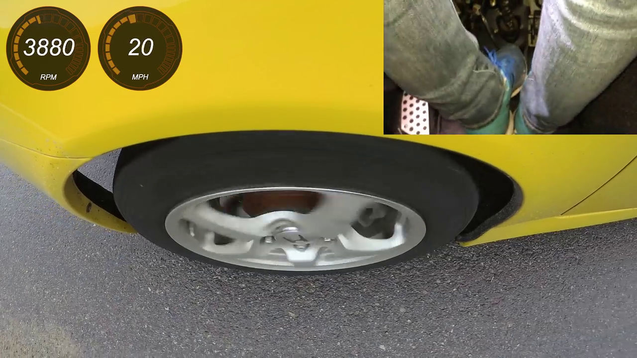 タイヤを空転させてグリップを高める バーンアウト をするとタイヤ表面の温度はどのぐらい上がるのか Gigazine