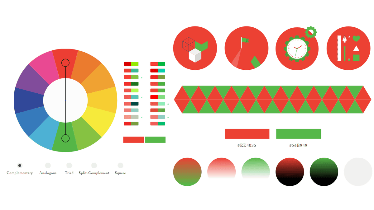 カラーチャートをグルグル動かして好みの配色を探せる「Color Supply